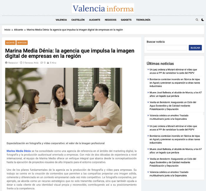 Prensa sobre Marina Media